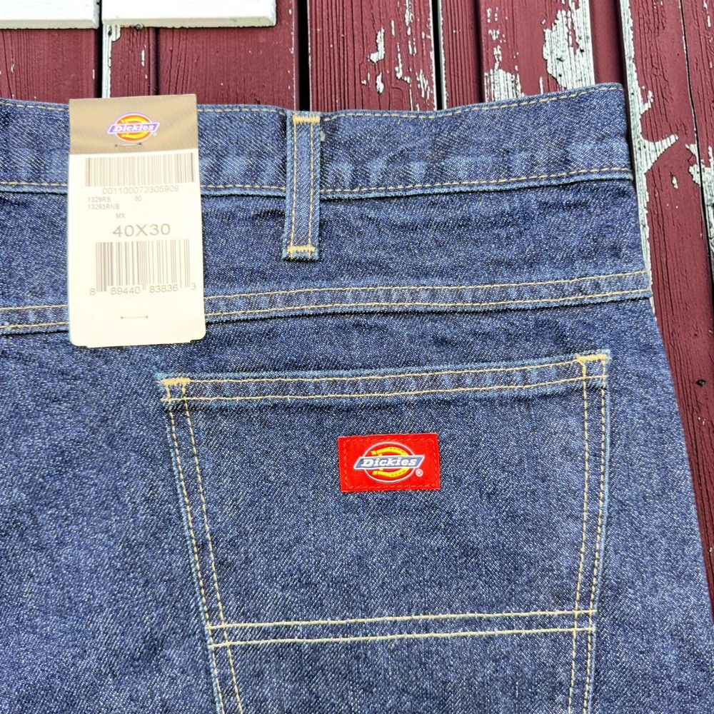 NWT Dickies Mens Relaxed Fit Carpenter Jeans Indigo Blue Sz 40x30 (41x31) EW804